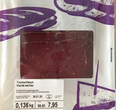 Viande séchée de boeif front packaging