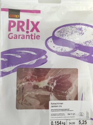 Jambon cru front packaging