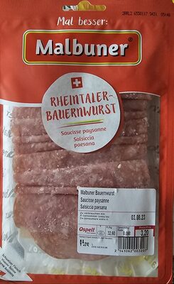 Rheintaler Bauernwurst front packaging