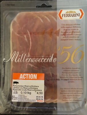 Jambon cru Riserva Emilian front packaging
