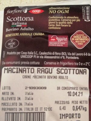 Macinato di scottona