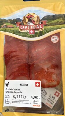 Chorizo de poulet front packaging