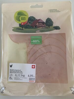 Poitrine de poulet fumé front packaging