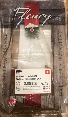 Lard sec du Valais IGP