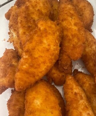 Solomillo de pollo adobado crujiente