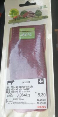Bio Möckli Rindfleisch front packaging