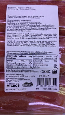 Jambon cru du Valais IGP