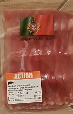 Jambon cru portugais front packaging