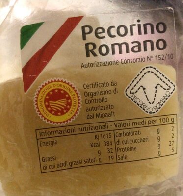 Pecorino Romano DOP front packaging