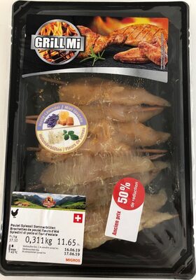 Brochettes de poulet fleurs d'été front packaging