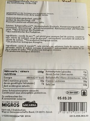 Jambon ramoneur fume front packaging