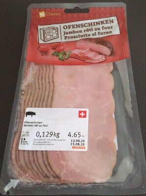 Jambon rôti au four front packaging