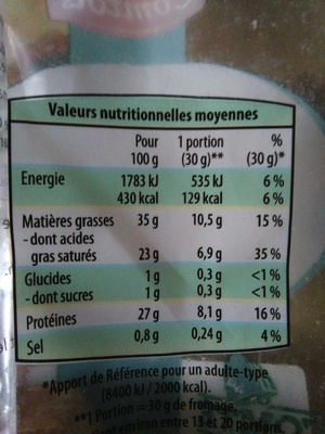 Comté Portion front packaging