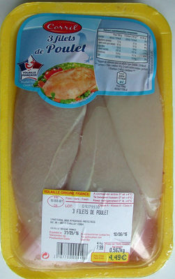 3 filets de poulet