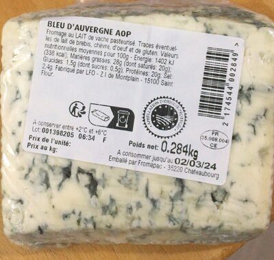 Bleu d’auvergne AOP