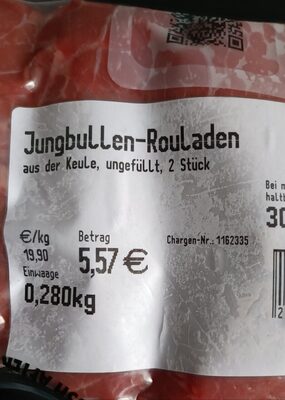 Jungbullen-Rouladen front packaging