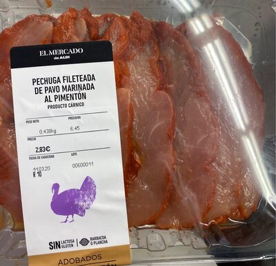 Pechuga Fileteada de Pavo al Pimentón