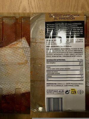 Pechuga de pavo marinada al pimentón