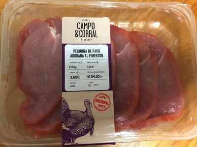 Pechuga de Pavo al pimentón front packaging