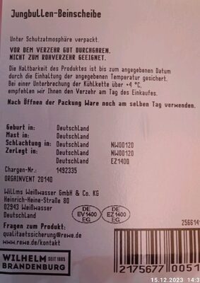 Jungbullen-Beinscheibe