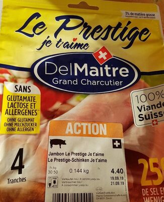 Delmaitre jambon le prestige front packaging