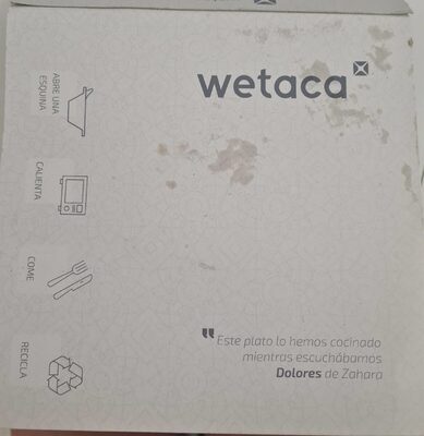 Canelones gratinados front packaging