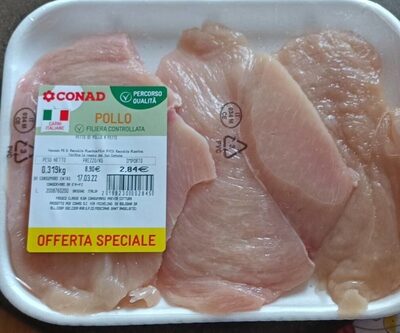Petto di pollo a fette di