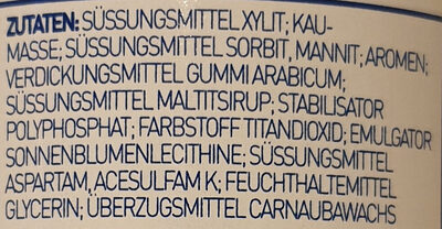 SensiDent Mint ingredients label