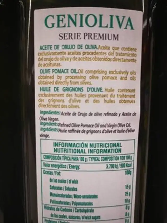 Unknown ingredients label