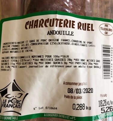 Andouille front packaging