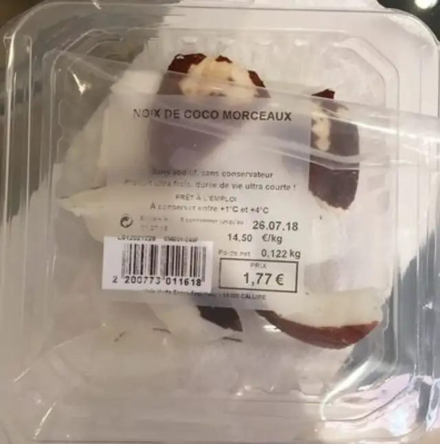 Noix de coco morceaux
