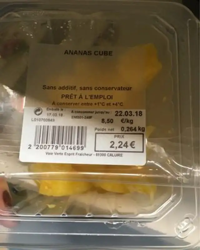 Ananas en cube