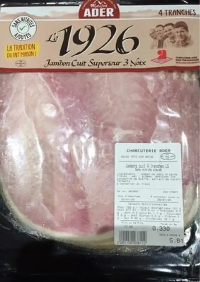 Jambon cuit superieur 3 Noix