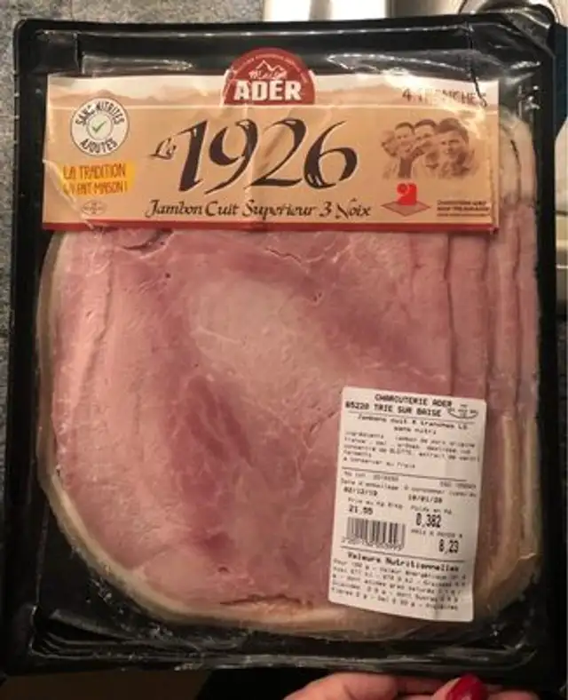 Jambon cuit superieur 3 noix