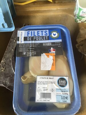 Filets de poulet front packaging