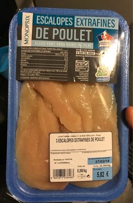 Escalopes extrafines de poulet