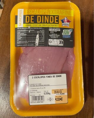 Escalope de extrafine de dinde