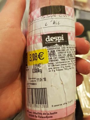 Saucisson à l ail front packaging