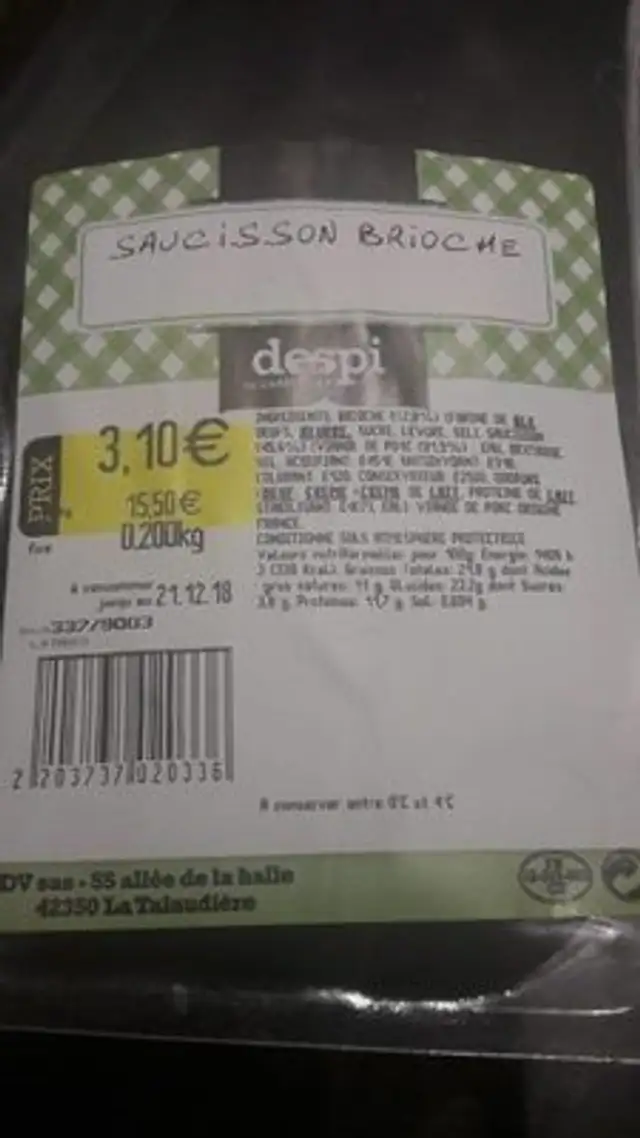 Saucisson brioché