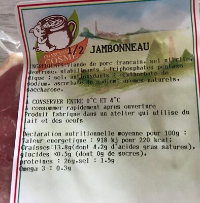 1/2 jambonneau