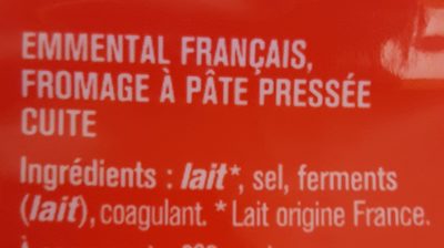Etoile d'Or ingredients label