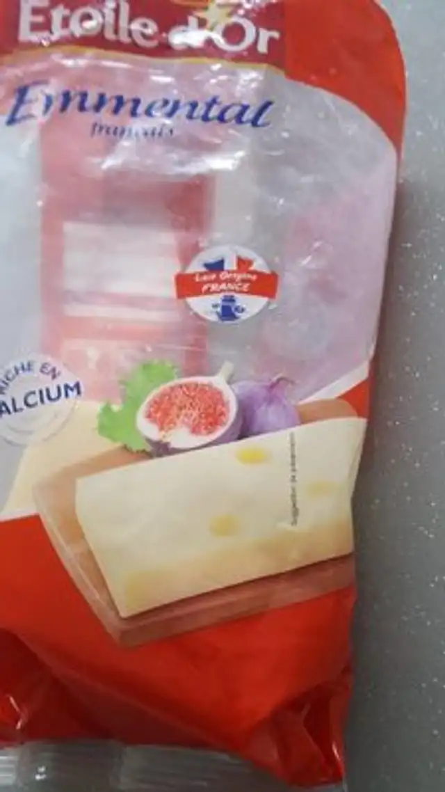 Emmental nutrition facts table