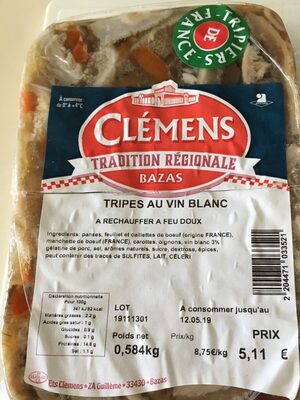 Tripes au vin blanc