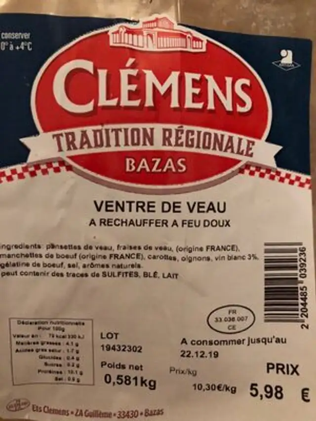 Ventre de veau
