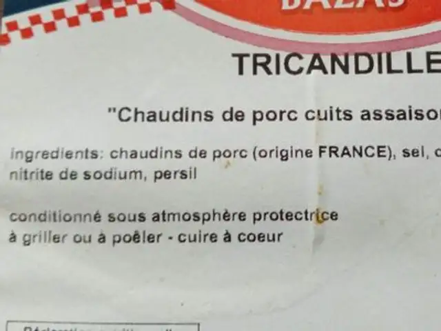 Tricandilles ingredients label