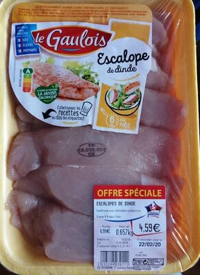 Escalope de dinde front packaging
