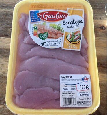 escalope de dinde front packaging