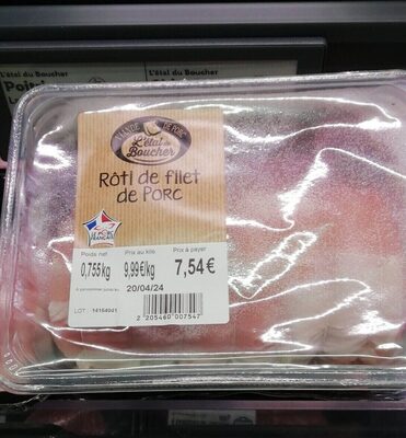 Rôti filet de porc front packaging