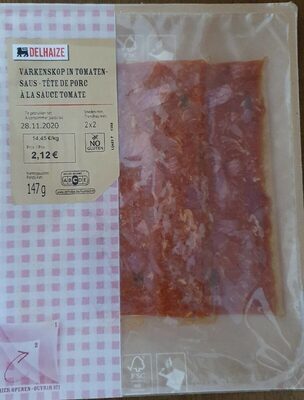 Tête de parc à la sauce tomate front packaging