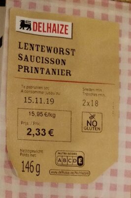 Lenteworst front packaging